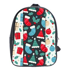 Pack-christmas-patterns School Bag (xl) by nate14shop