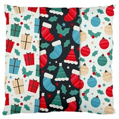 Pack-christmas-patterns Large Cushion Case (one Side) by nate14shop