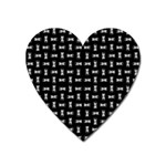 Fantasy Ethnic Caricature Motif Pattern Heart Magnet Front