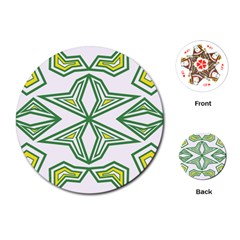 Abstract Pattern Geometric Backgrounds Playing Cards Single Design (round)