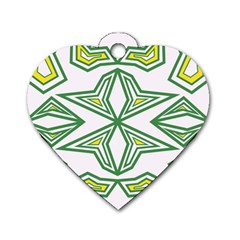 Abstract Pattern Geometric Backgrounds Dog Tag Heart (two Sides) by Eskimos