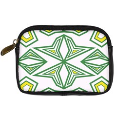 Abstract Pattern Geometric Backgrounds Digital Camera Leather Case by Eskimos