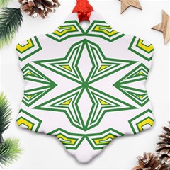 Abstract Pattern Geometric Backgrounds Snowflake Ornament (two Sides) by Eskimos