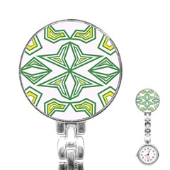 Abstract Pattern Geometric Backgrounds Stainless Steel Nurses Watch by Eskimos