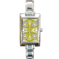 Abstract Pattern Geometric Backgrounds  Rectangle Italian Charm Watch by Eskimos