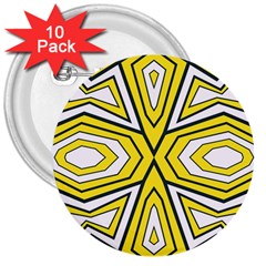 Abstract Pattern Geometric Backgrounds  3  Buttons (10 Pack)  by Eskimos