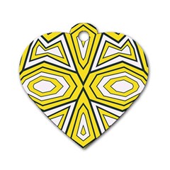 Abstract Pattern Geometric Backgrounds  Dog Tag Heart (two Sides) by Eskimos