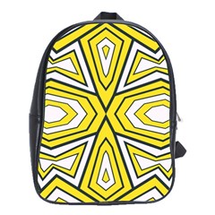 Abstract Pattern Geometric Backgrounds  School Bag (large) by Eskimos