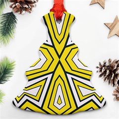 Abstract Pattern Geometric Backgrounds  Christmas Tree Ornament (two Sides)