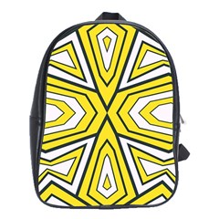 Abstract Pattern Geometric Backgrounds  School Bag (xl) by Eskimos