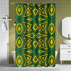 Abstract Pattern Geometric Backgrounds Shower Curtain 48  X 72  (small)  by Eskimos