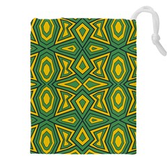 Abstract Pattern Geometric Backgrounds Drawstring Pouch (5xl) by Eskimos