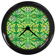 Abstract pattern geometric backgrounds Wall Clock (Black)