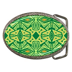 Abstract pattern geometric backgrounds Belt Buckles