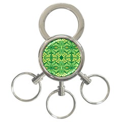 Abstract pattern geometric backgrounds 3-Ring Key Chain