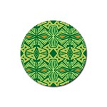 Abstract pattern geometric backgrounds Rubber Coaster (Round) Front