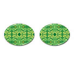 Abstract pattern geometric backgrounds Cufflinks (Oval)