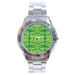 Abstract pattern geometric backgrounds Stainless Steel Analogue Watch