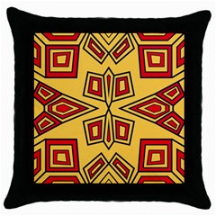 Abstract Pattern Geometric Backgrounds Throw Pillow Case (black) by Eskimos