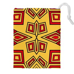 Abstract Pattern Geometric Backgrounds Drawstring Pouch (4xl) by Eskimos