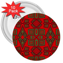 Abstract Pattern Geometric Backgrounds 3  Buttons (10 Pack)  by Eskimos