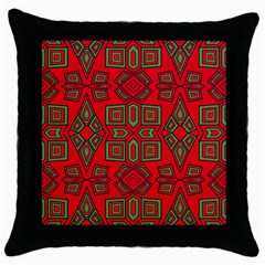 Abstract Pattern Geometric Backgrounds Throw Pillow Case (black) by Eskimos