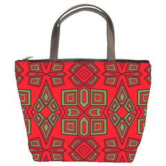 Abstract Pattern Geometric Backgrounds Bucket Bag by Eskimos