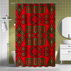 Abstract Pattern Geometric Backgrounds Shower Curtain 48  X 72  (small)  by Eskimos