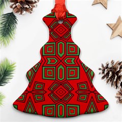 Abstract Pattern Geometric Backgrounds Ornament (christmas Tree) 