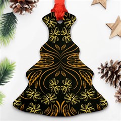 Folk Flowers Print Floral Pattern Ethnic Art Ornament (christmas Tree) 