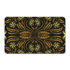 Folk Flowers Print Floral Pattern Ethnic Art Magnet (rectangular) by Eskimos