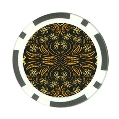 Folk Flowers Print Floral Pattern Ethnic Art Poker Chip Card Guard (10 Pack) by Eskimos