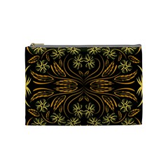 Folk Flowers Print Floral Pattern Ethnic Art Cosmetic Bag (medium) by Eskimos