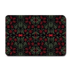 Folk Flowers Print Floral Pattern Ethnic Art Small Doormat  by Eskimos