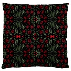 Folk Flowers Print Floral Pattern Ethnic Art Large Flano Cushion Case (one Side) by Eskimos