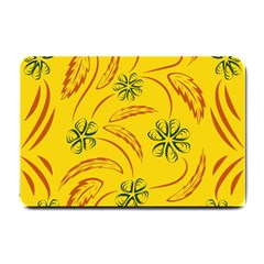 Folk Flowers Print Floral Pattern Ethnic Art Small Doormat  by Eskimos