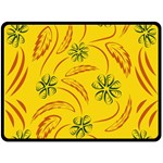 Folk flowers print Floral pattern Ethnic art Double Sided Fleece Blanket (Large)  80 x60  Blanket Front