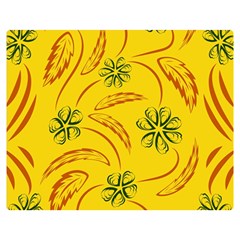 Folk Flowers Print Floral Pattern Ethnic Art Double Sided Flano Blanket (medium)  by Eskimos