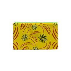 Folk Flowers Print Floral Pattern Ethnic Art Cosmetic Bag (xs) by Eskimos