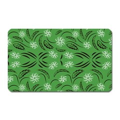 Folk Flowers Print Floral Pattern Ethnic Art Magnet (rectangular) by Eskimos