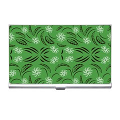 Folk Flowers Print Floral Pattern Ethnic Art Business Card Holder by Eskimos