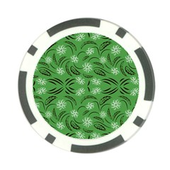 Folk Flowers Print Floral Pattern Ethnic Art Poker Chip Card Guard by Eskimos