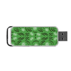 Folk Flowers Print Floral Pattern Ethnic Art Portable Usb Flash (two Sides) by Eskimos