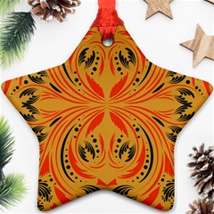 Folk Flowers Print Floral Pattern Ethnic Art Ornament (star)