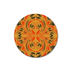 Folk Flowers Print Floral Pattern Ethnic Art Magnet 3  (round) by Eskimos