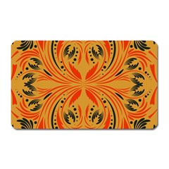 Folk Flowers Print Floral Pattern Ethnic Art Magnet (rectangular) by Eskimos