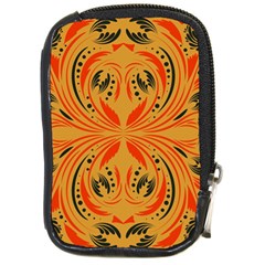 Folk Flowers Print Floral Pattern Ethnic Art Compact Camera Leather Case by Eskimos