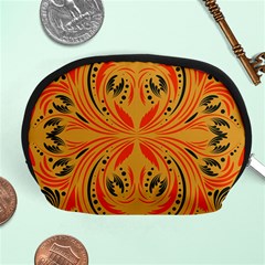 Folk Flowers Print Floral Pattern Ethnic Art Accessory Pouch (medium) by Eskimos