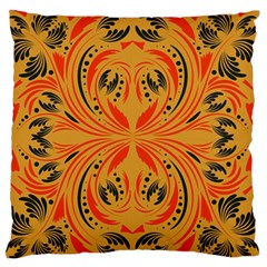 Folk Flowers Print Floral Pattern Ethnic Art Large Flano Cushion Case (two Sides) by Eskimos