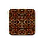 Folk flowers print Floral pattern Ethnic art Rubber Coaster (Square) Front